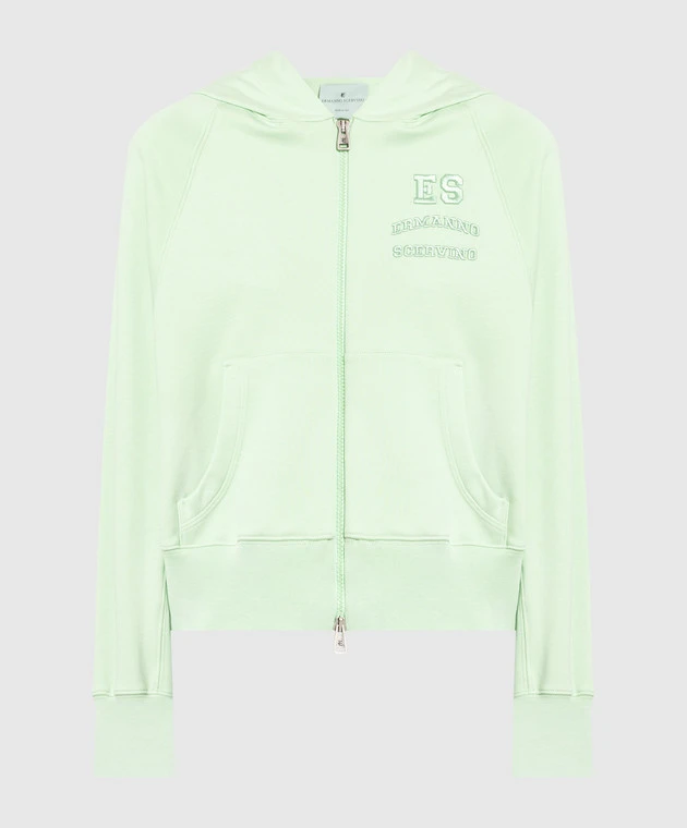 ERMANNO SCERVINO Green Sports Jacket With A Logo 1 ERMANNO SCERVINO Green Sports Jacket With A Logo