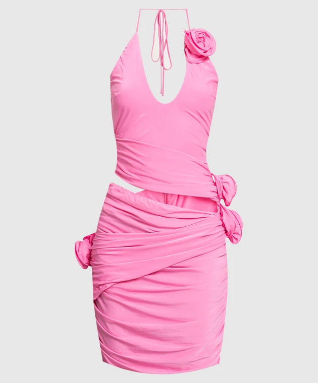 Magda Butrym Pink Dress With Appliqué 1 Magda Butrym Pink Dress With Appliqué