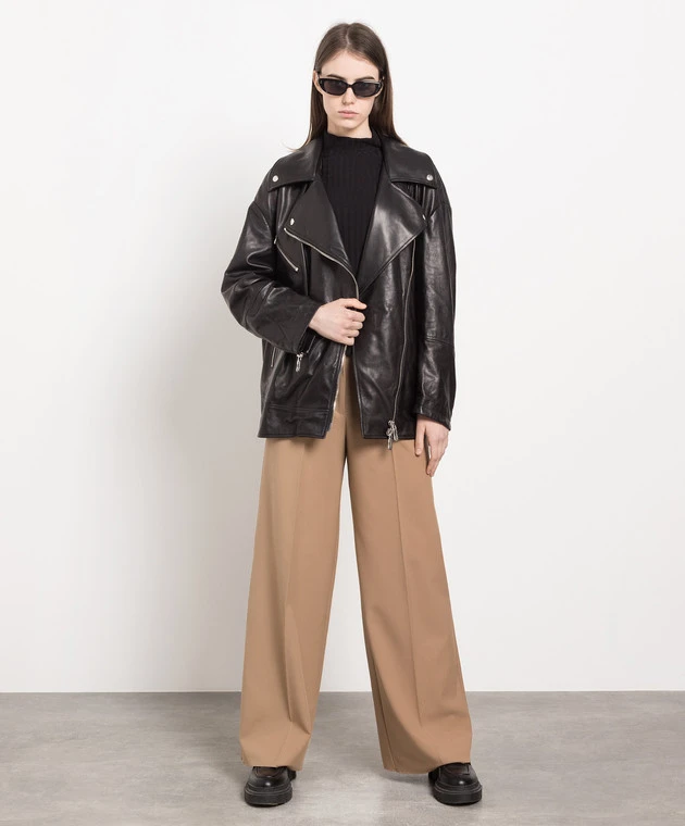 Giusy Black Leather Jacket 2 Giusy Black Leather Jacket - Image 2