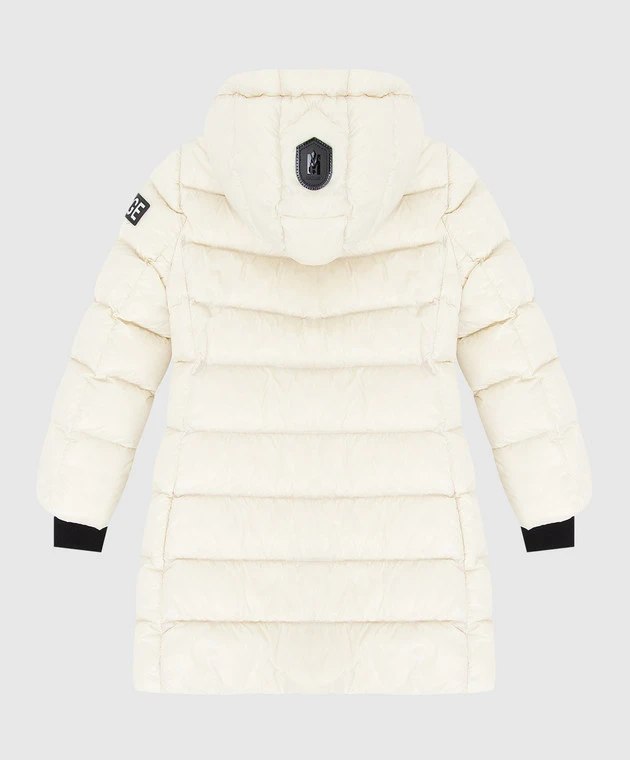 Mackage Laney Children's Light Beige Down Jacket With Patch 2 Mackage Laney Children's Light Beige Down Jacket With Patch - Image 2