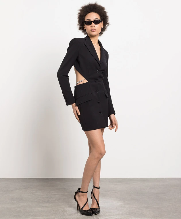 Dondup Black Dress-jacket With An Open Back 2 Dondup Black Dress-jacket With An Open Back - Image 2