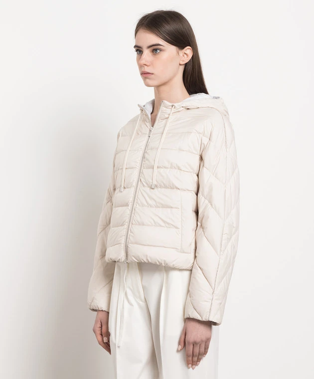 Peserico Beige Down Jacket With Monil Chain 3 Peserico Beige Down Jacket With Monil Chain - Image 3