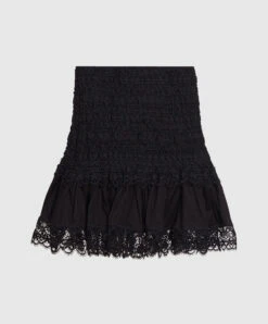 Black Skirt Fleur With Lace