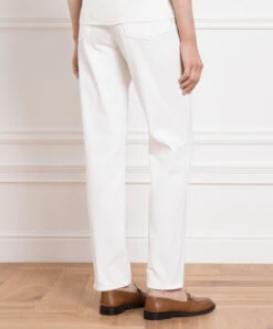 Kiton White Jeans With Logo Embroidery -Summer Fashion Clothing 309b8a14 b9c5 4bbd b4b4 6558cc9dbc37