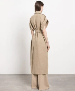 Max Mara Beige Double-breasted Linen Trench Coat 8 Max Mara Beige Double-breasted Linen Trench Coat -Summer Fashion Clothing 30bf4df3 8994 4ab8 bc44 b7e443e94d94