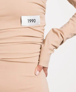 Dolce & Gabbana Beige Dress With Drapery -Summer Fashion Clothing 31005a42 2aa6 4129 9dd2 2ca5dcedef33