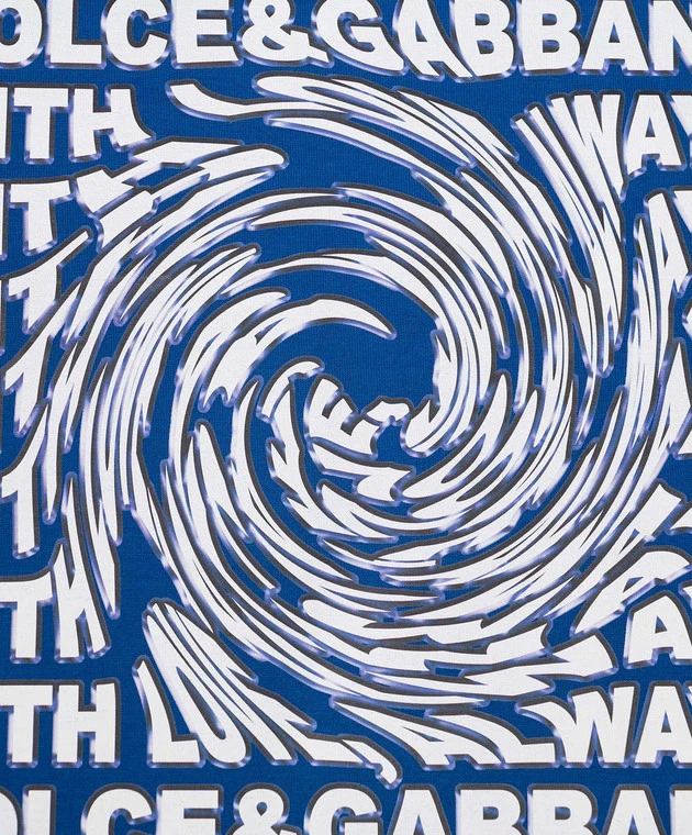 Dolce & Gabbana Children's Blue T-shirt With A Contrasting Print 3 Dolce & Gabbana Children's Blue T-shirt With A Contrasting Print - Image 3