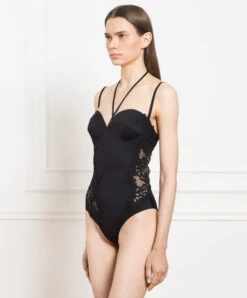 ERMANNO SCERVINO Black Swimsuit With Lace -Summer Fashion Clothing 32112f5a 072f 4826 88db bc6c8be9370a