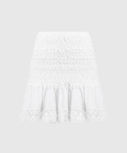 Fleur White Skirt With Lace