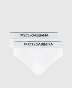 Dolce & Gabbana Set Of White Briefs With Logo