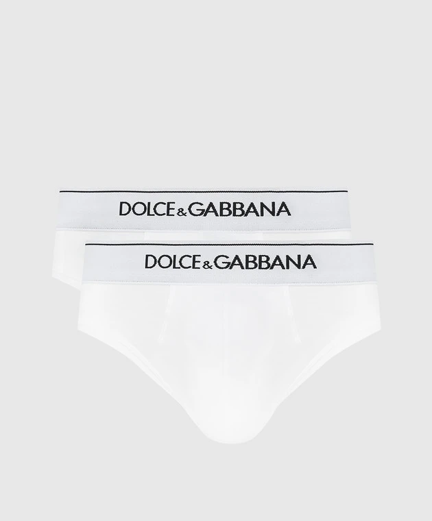 Dolce & Gabbana Set Of White Briefs With Logo 1 Dolce & Gabbana Set Of White Briefs With Logo
