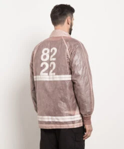 Stone Island Pink Microfelt Jacket With Logo Print And Embroidery -Summer Fashion Clothing 33c6e06a 68ea 4136 b3ff a7c4e4f018d0