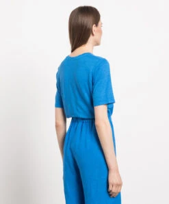 Blue Linen T-shirt -Summer Fashion Clothing 346fa4ae a575 4baf 8613 7951c023f6e1