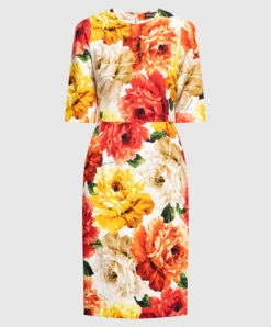 Dolce & Gabbana Peony Print Dress