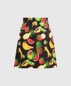 Dolce & Gabbana Black Printed Skirt
