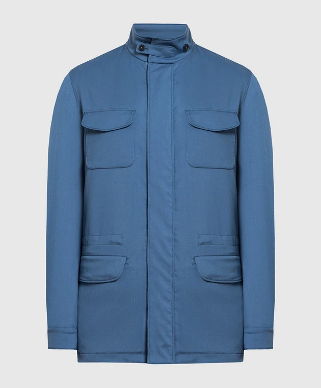 Blue Logo Wool Jacket 1 Blue Logo Wool Jacket