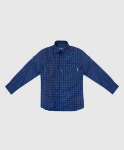 Children's Navy Check Shirt