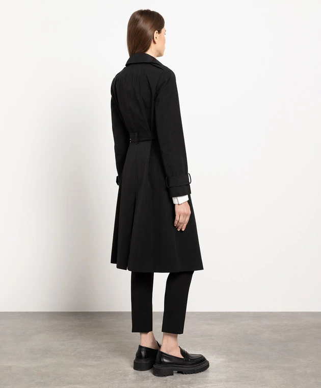 Dolce & Gabbana Black Double-breasted Trench Coat With Appliqué 4 Dolce & Gabbana Black Double-breasted Trench Coat With Appliqué - Image 4