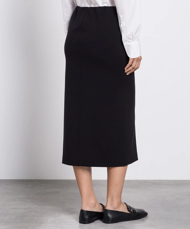 The Row Alania Black Midi Skirt 4 The Row Alania Black Midi Skirt - Image 4