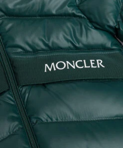 Children's Dark Green Set Of Overalls And Down Jacket With Logo -Summer Fashion Clothing 3885b817 cdf3 45fc b561 ed69847aad6e