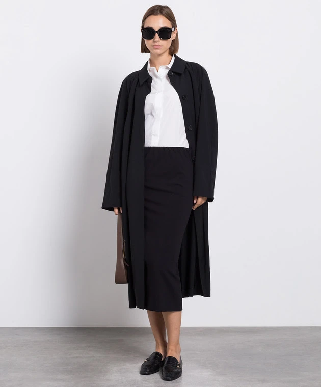 The Row Alania Black Midi Skirt 2 The Row Alania Black Midi Skirt - Image 2