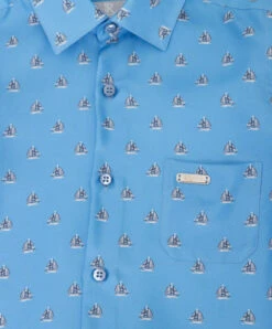 Children's Blue Patterned Silk Shirt 5 Children's Blue Patterned Silk Shirt -Summer Fashion Clothing 3bb0249f 8f79 478b a921 ff2542747396