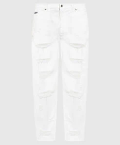 Dolce & Gabbana White Jeans With Holes