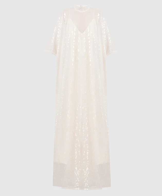 White Maxi Dress With Sequins 1 White Maxi Dress With Sequins