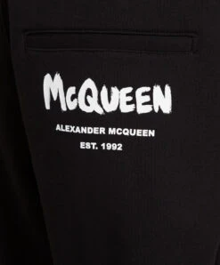 Alexander McQueen Black Joggers With Mcqueen Graffiti Print 9 Alexander McQueen Black Joggers With Mcqueen Graffiti Print -Summer Fashion Clothing 3d752da0 c3af 4550 ac91 966bd053dd51