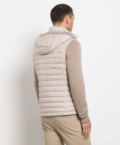 Alessio-S3L Beige Down Jacket With Removable Sleeves -Summer Fashion Clothing 3d922412 cd06 4338 8a8a c69473431920