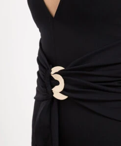 Imelda Black Swimsuit With Drape -Summer Fashion Clothing 3df2295f c30b 44c7 94c3 6c7cfff91077