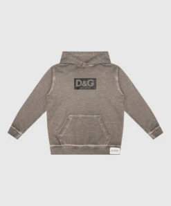 Dolce & Gabbana Children's Gray Hoodie With Logo