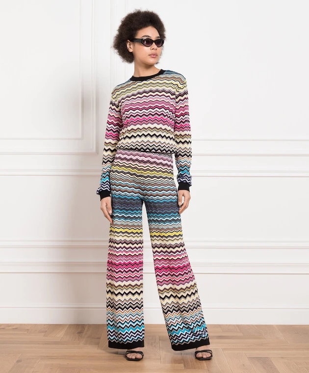 Missoni Pants With A High Fit In A Geometric Pattern 2 Missoni Pants With A High Fit In A Geometric Pattern - Image 2