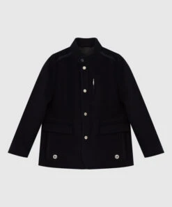 Children's Dark Blue Cashmere Coat