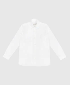 Children's White Shirt With Logo Monogram Embroidery