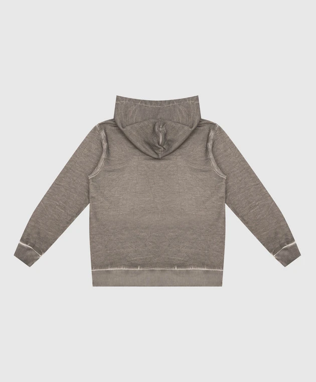 Dolce & Gabbana Children's Gray Hoodie With Logo 2 Dolce & Gabbana Children's Gray Hoodie With Logo - Image 2