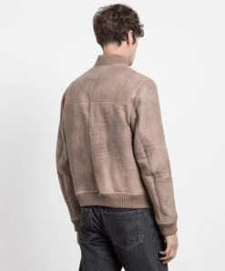 Dolce & Gabbana Brown Leather Bomber Jacket -Summer Fashion Clothing 43b15acd 0b08 4a8b 85e3 e301c8b13441