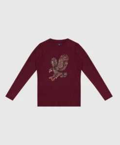 Children's Burgundy Printed Longsleeve