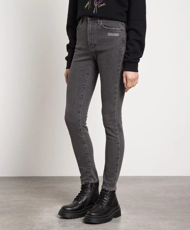 Off-White Gray Skinny Jeans 3 Off-White Gray Skinny Jeans - Image 3