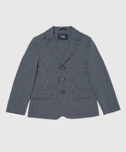 Il Gufo Children's Gray Vertical Striped Blazer