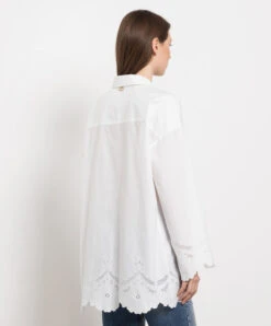 TWINSET White Blouse With Embroidery -Summer Fashion Clothing 462a33f1 bf0f 4c1d b3f2 c3adc75b038d