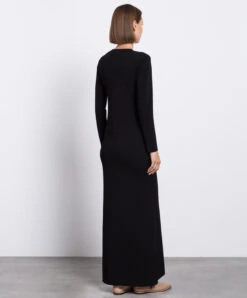 The Row Claudias Black Ribbed Maxi Dress -Summer Fashion Clothing 46fcfd1e 7438 438d bf8f fd257f1950f7