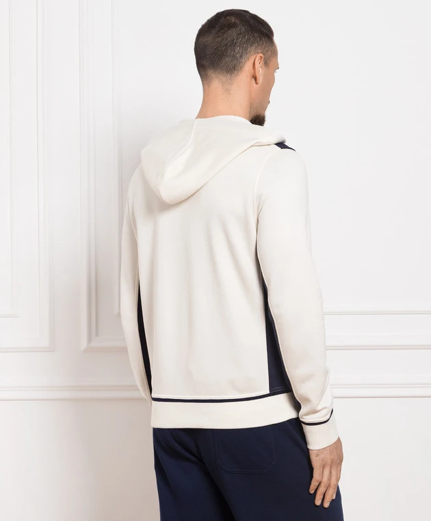 Beige Sports Jacket With Logo Embroidery 4 Beige Sports Jacket With Logo Embroidery - Image 4