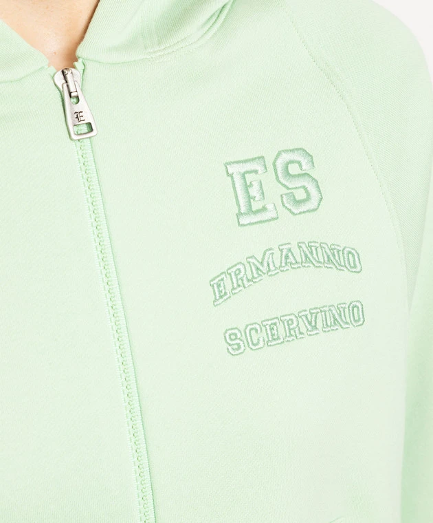 ERMANNO SCERVINO Green Sports Jacket With A Logo 5 ERMANNO SCERVINO Green Sports Jacket With A Logo - Image 5