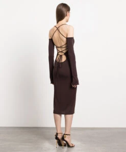 Maddy Brown Dress With An Open Back -Summer Fashion Clothing 48ea61de 3292 454f b7e1 7ccb6aaf6c4c