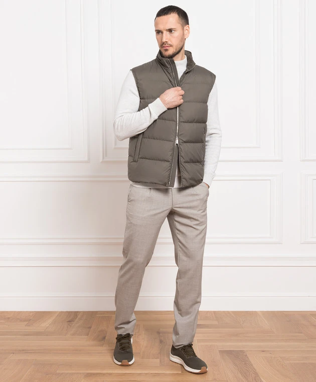 Khaki Down Vest 2 Khaki Down Vest - Image 2