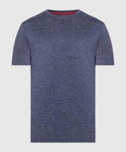 Blue Melange Linen T-shirt