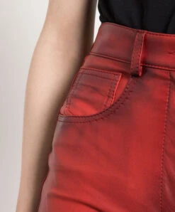 Dolce & Gabbana Red Leather Pants With A Gradient Effect 9 Dolce & Gabbana Red Leather Pants With A Gradient Effect -Summer Fashion Clothing 4be5e99a fe6d 40fb ae57 3fdcfad9efca