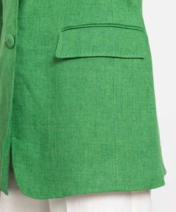 Max Mara Green Linen Jacket 9 Max Mara Green Linen Jacket -Summer Fashion Clothing 4c0c9200 3f16 46e1 b51c 15c4f6b58a4a