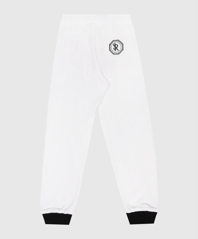 Children's White Joggers With Logo 2 Children's White Joggers With Logo - Image 2